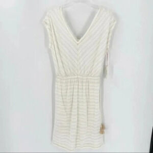 Rachel Ashwell Women's Cream Striped Resortwear Coverup Dress Size Small